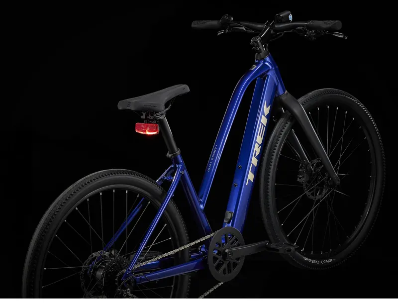 Trek Dual Sport+ 2 Stagger Hybrid eBike in Hex Blue Large-10